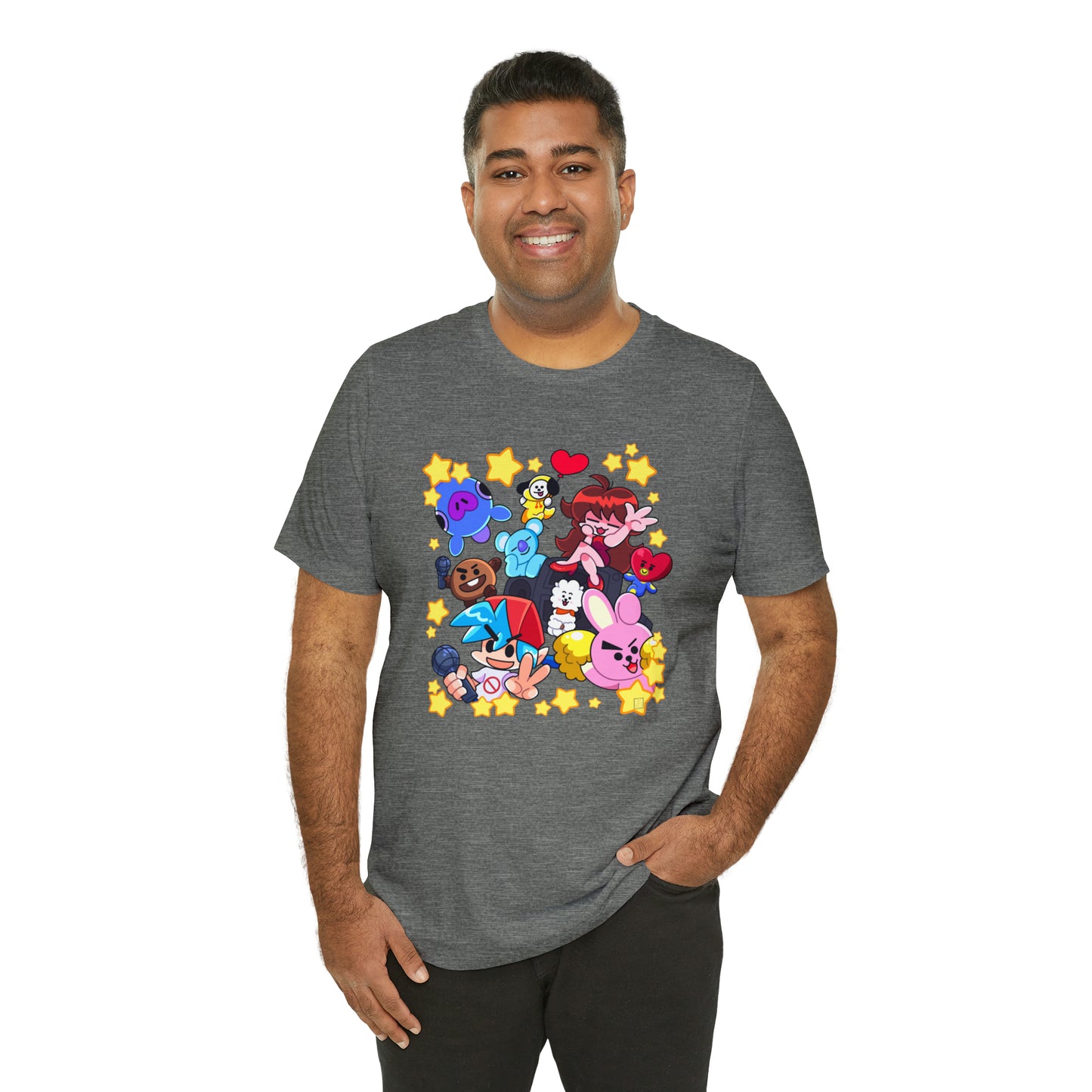 Vibrant Cartoon Crossover T-Shirt