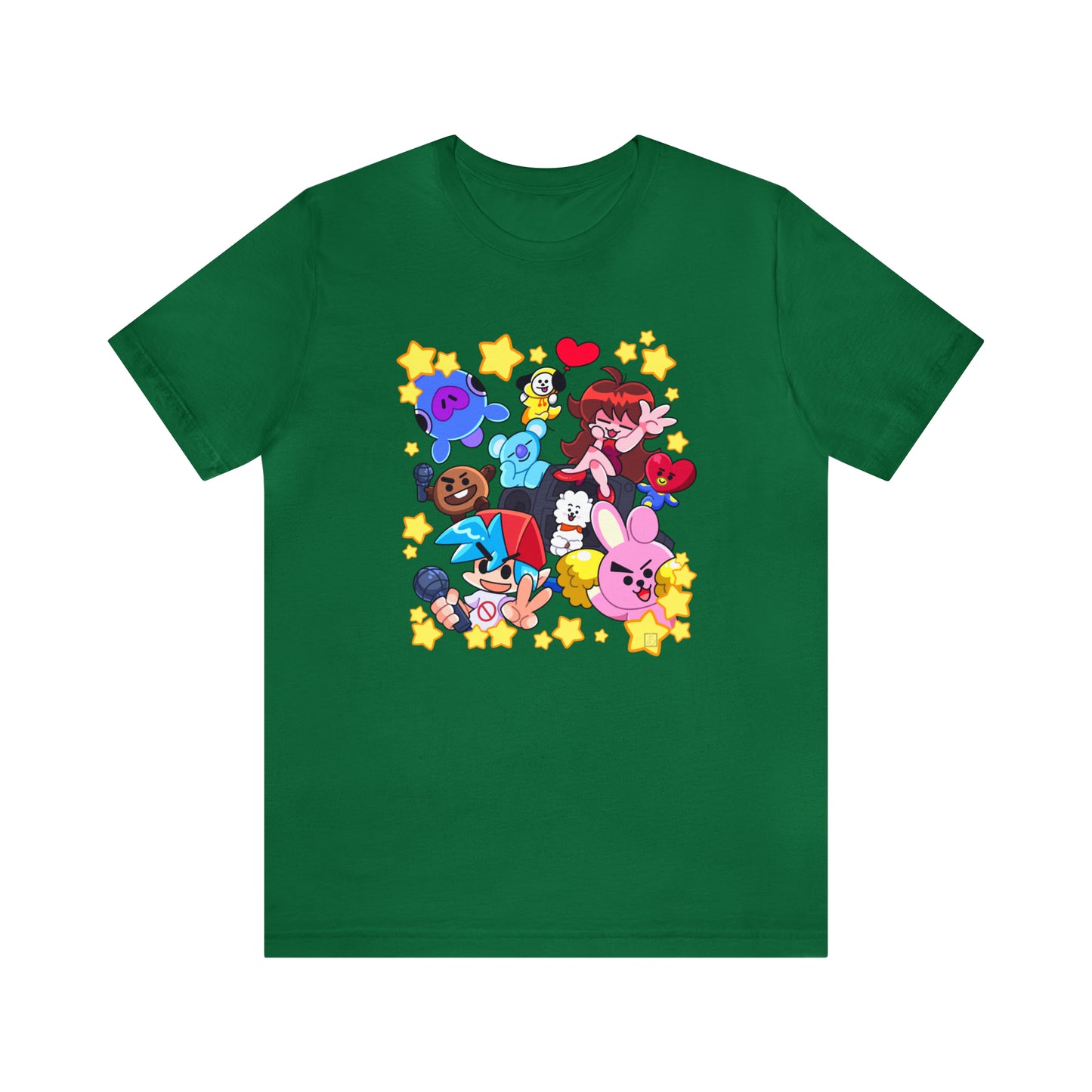 Vibrant Cartoon Crossover T-Shirt