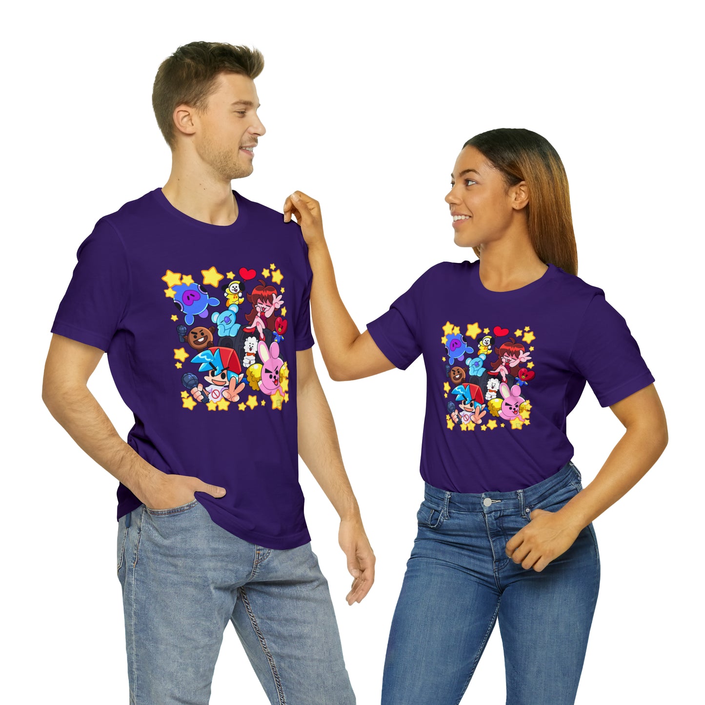 Vibrant Cartoon Crossover T-Shirt