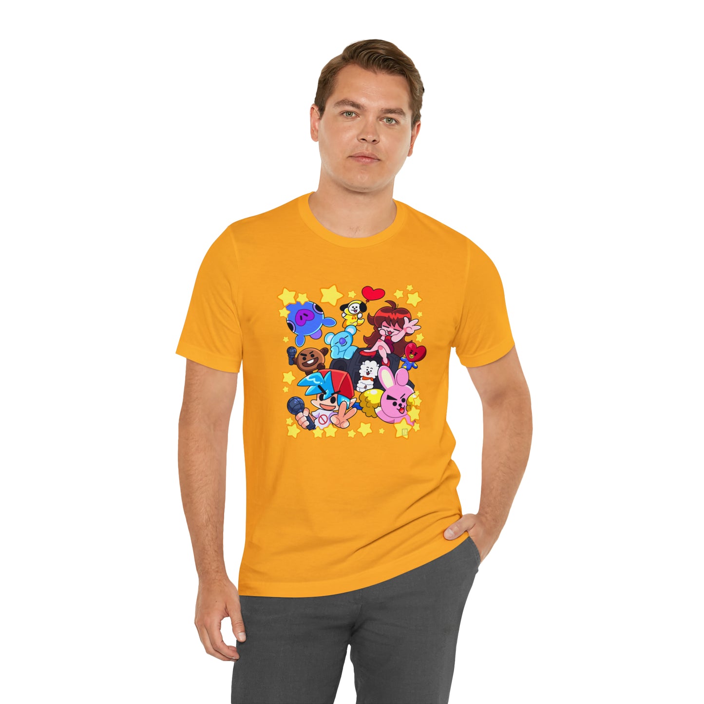 Vibrant Cartoon Crossover T-Shirt