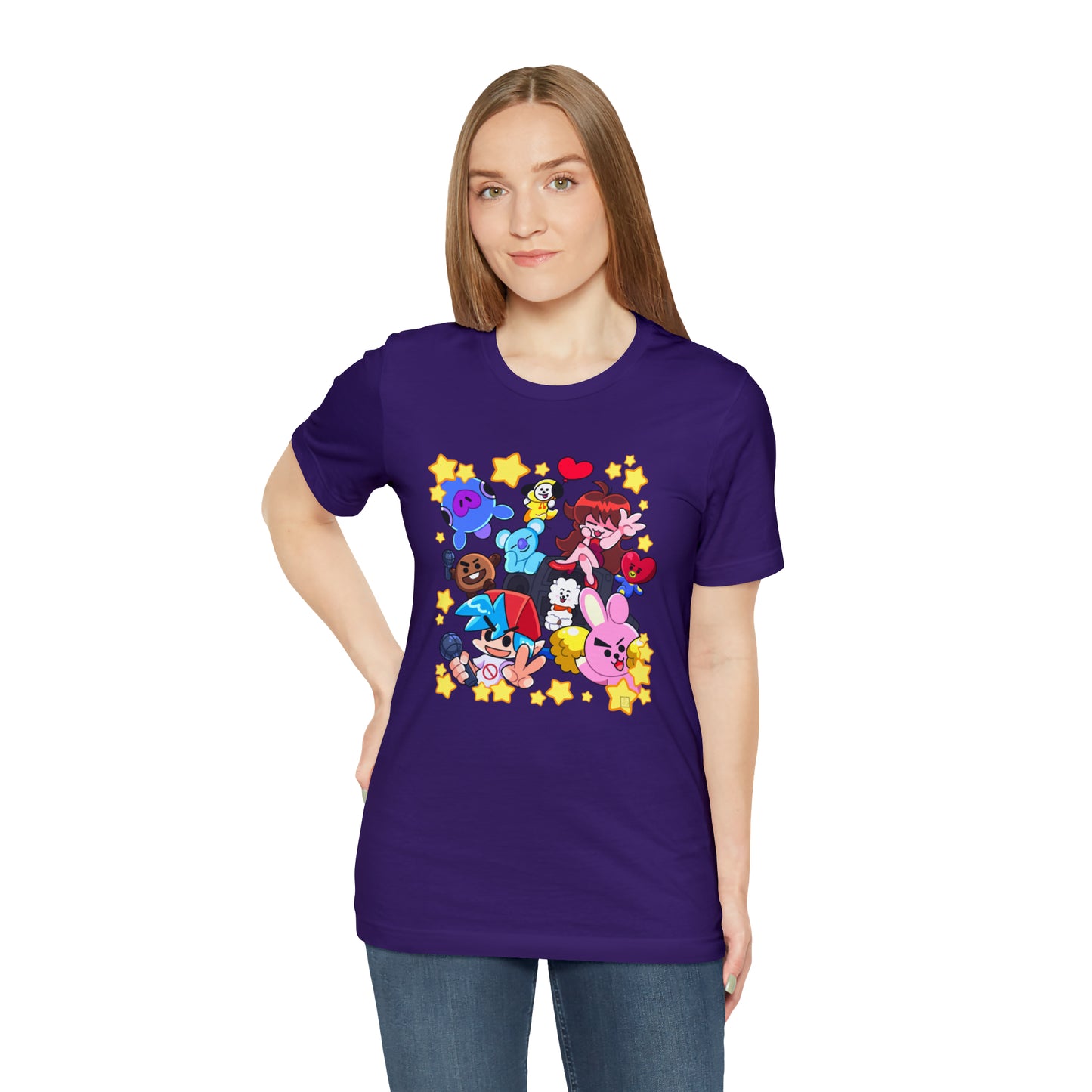 Vibrant Cartoon Crossover T-Shirt