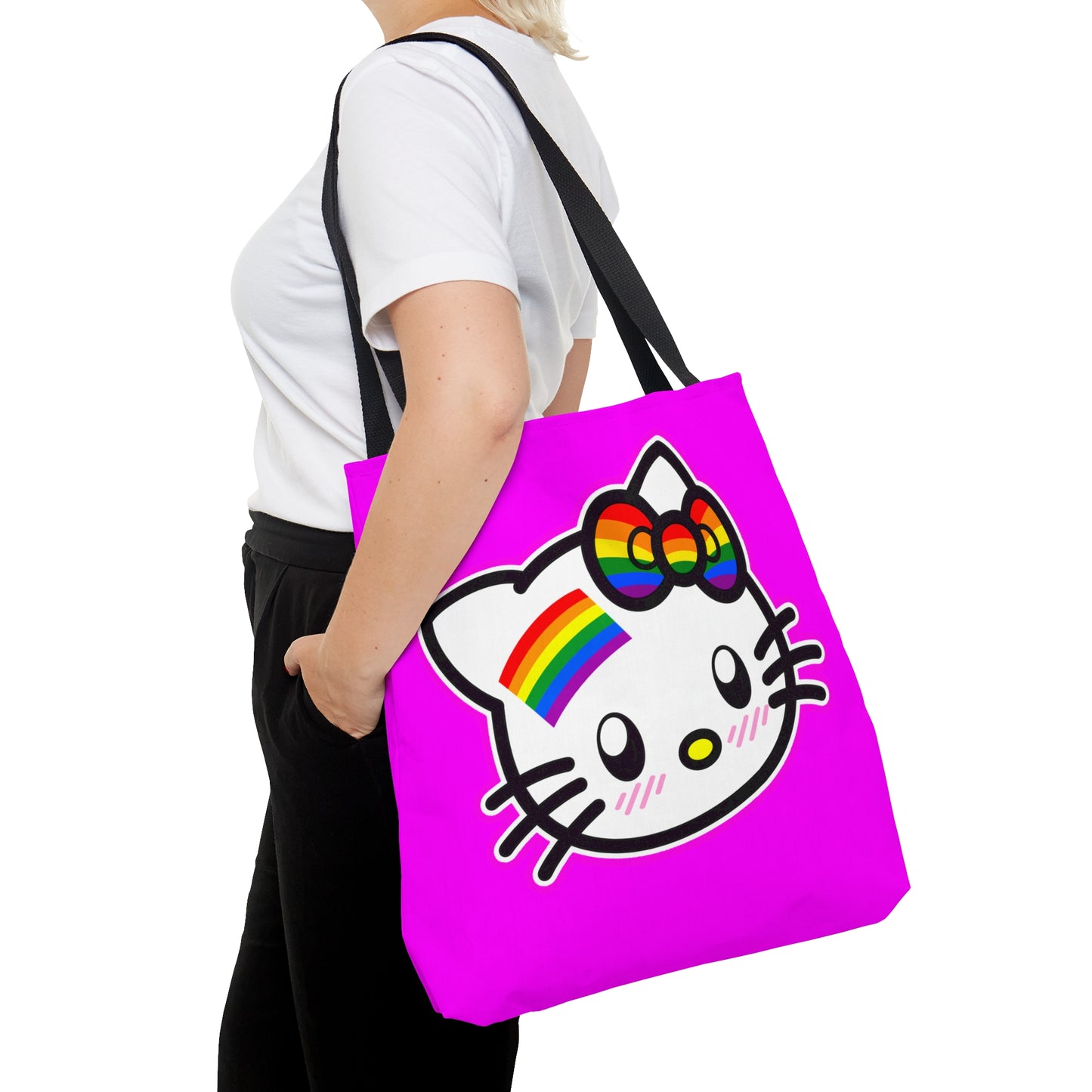Rainbow Love Kitty Tote