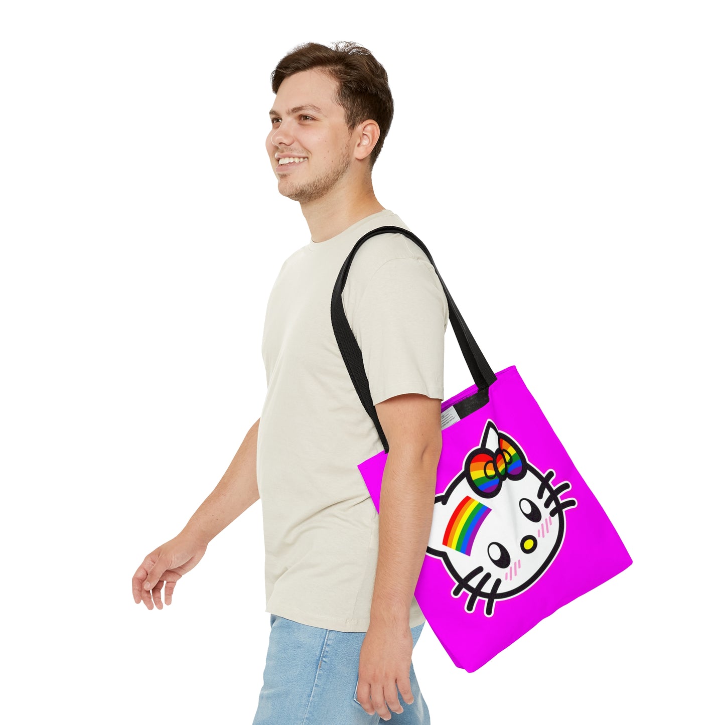 Rainbow Love Kitty Tote