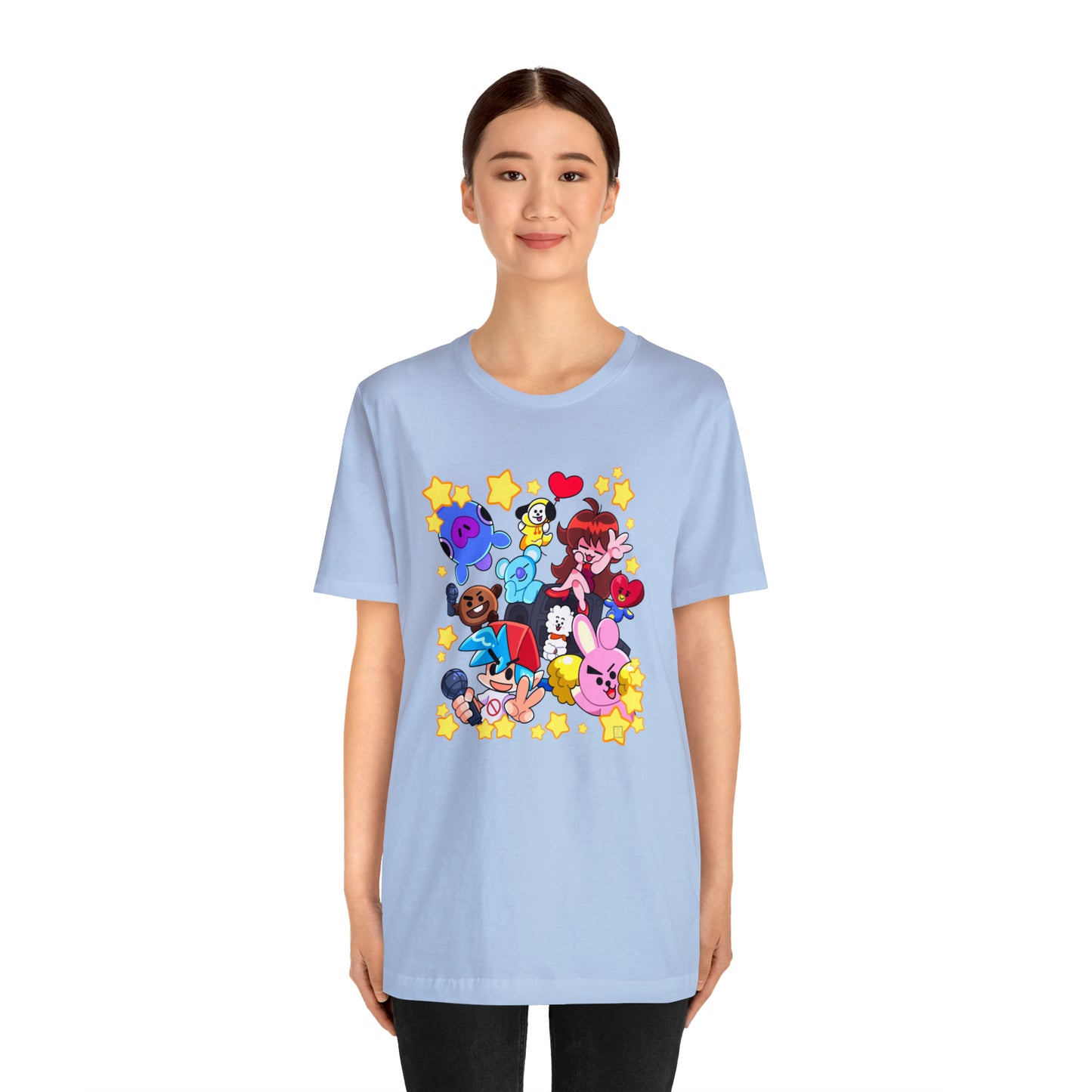 Vibrant Cartoon Crossover T-Shirt