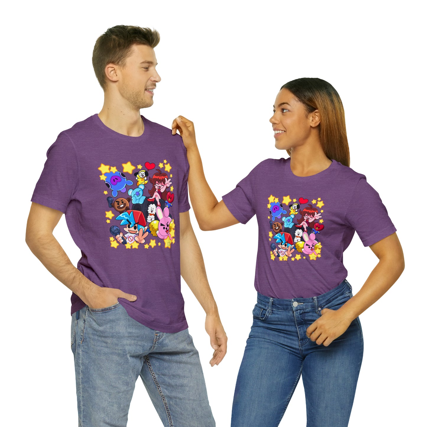 Vibrant Cartoon Crossover T-Shirt