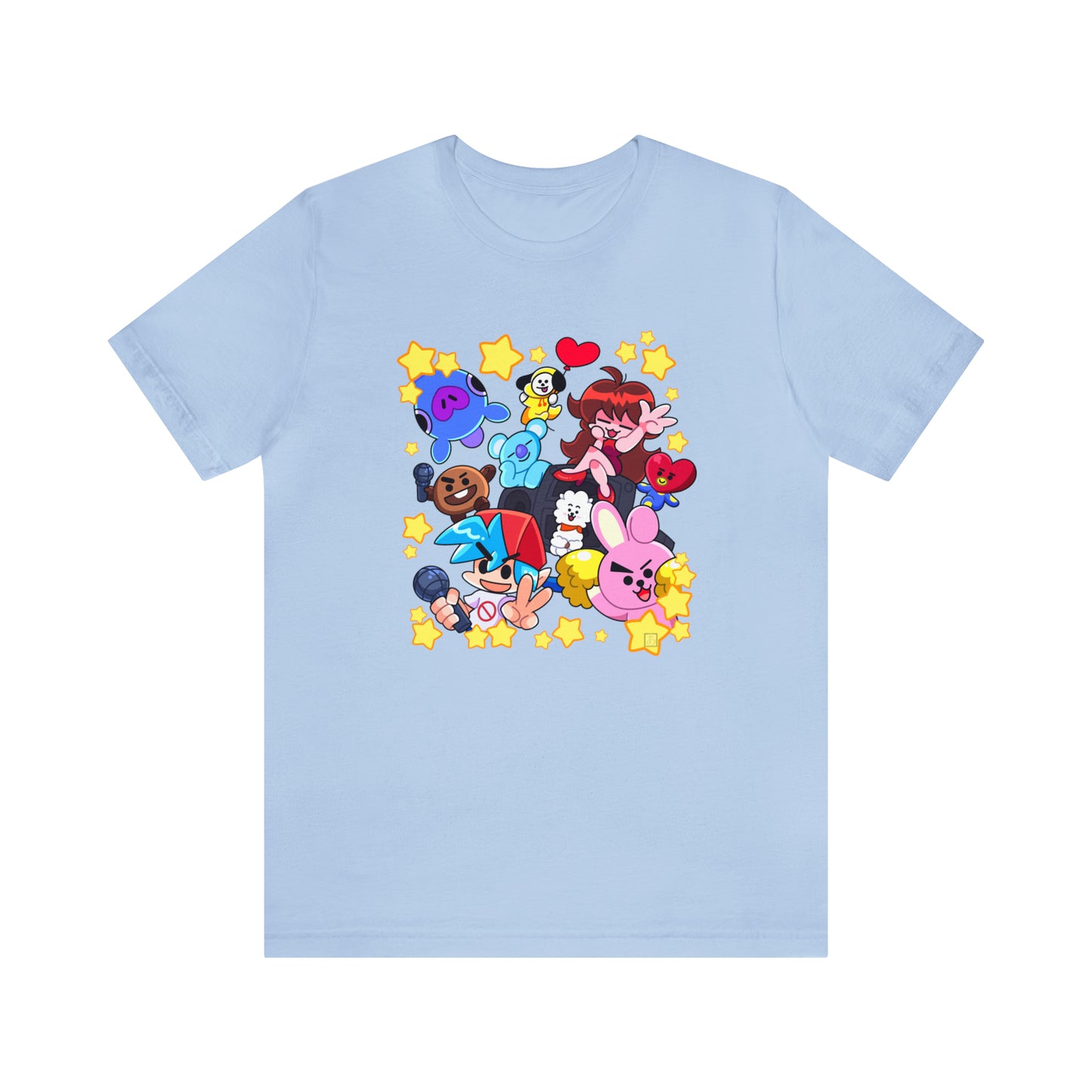 Vibrant Cartoon Crossover T-Shirt