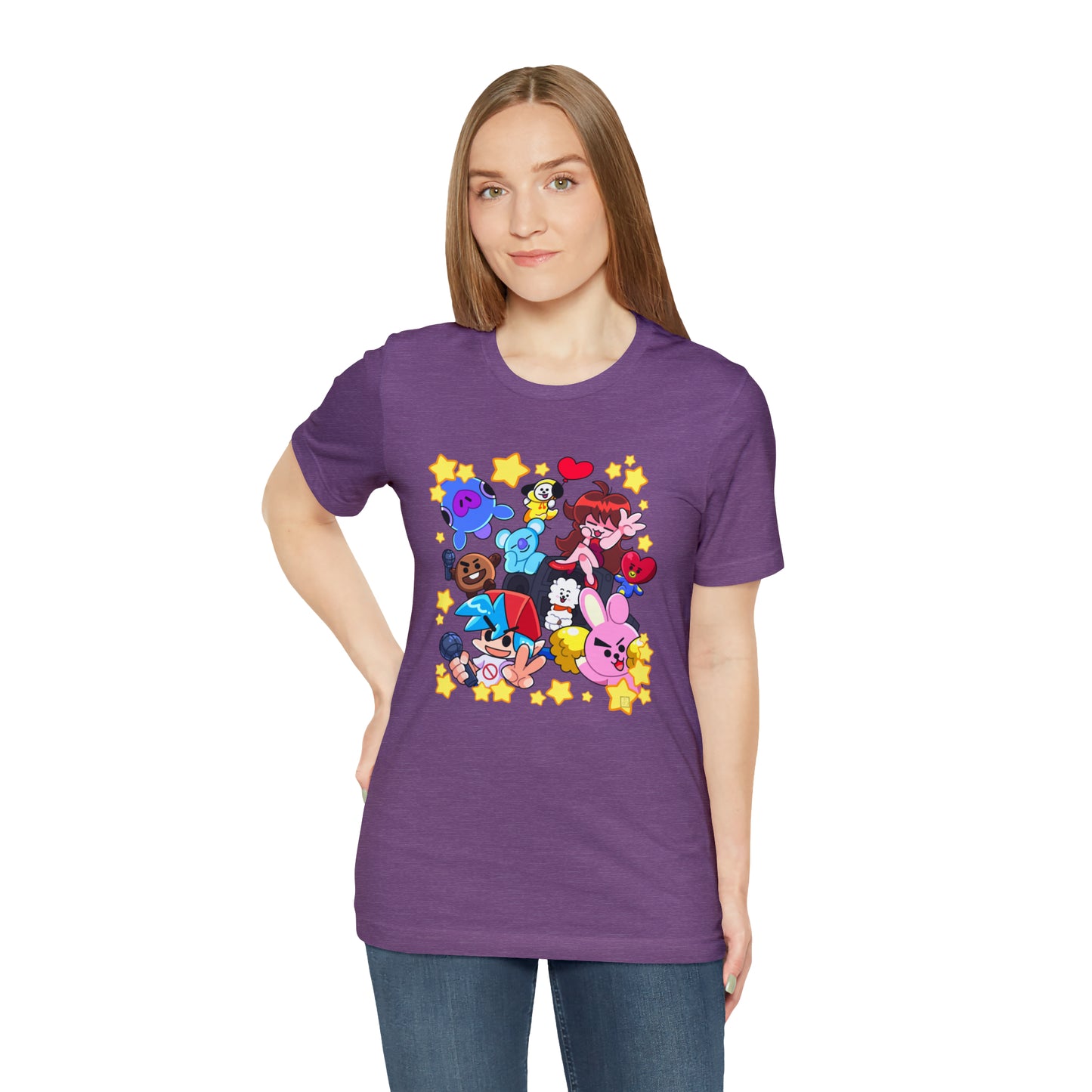 Vibrant Cartoon Crossover T-Shirt