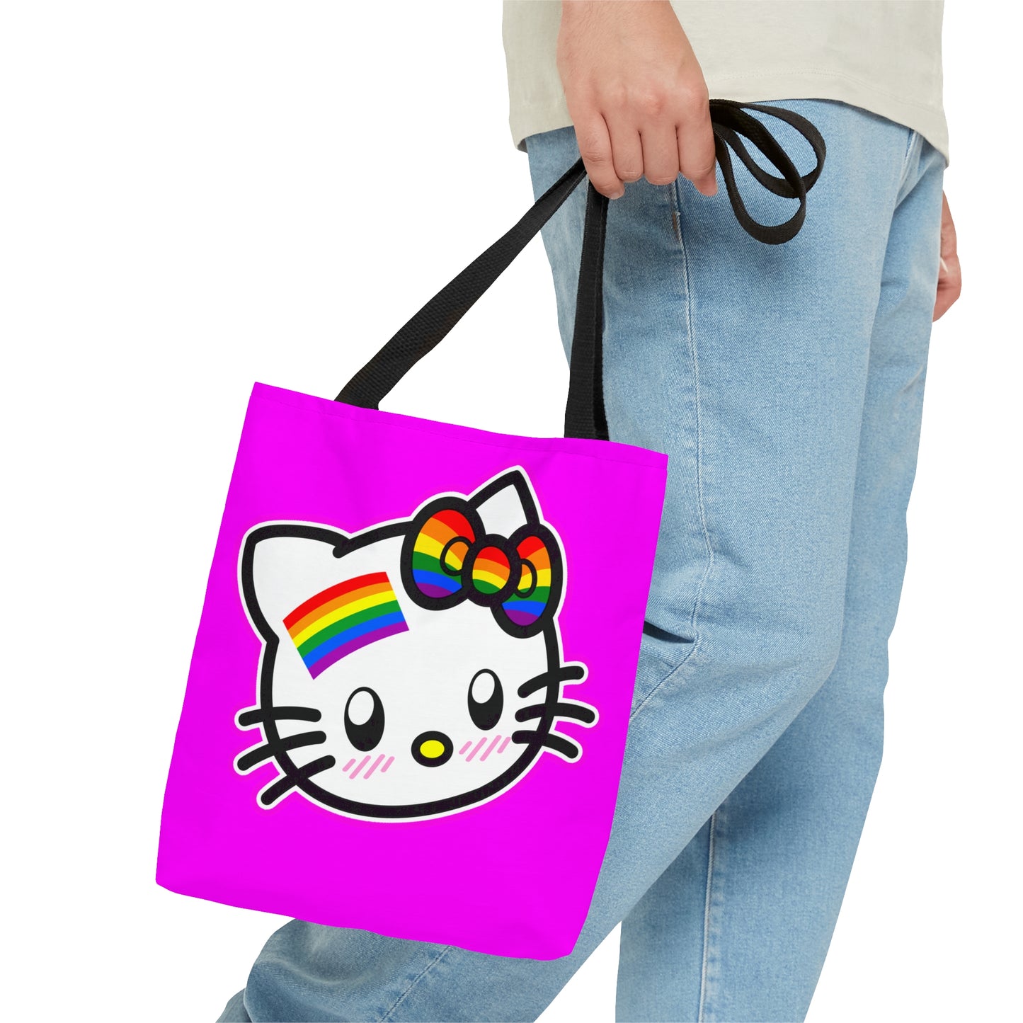 Rainbow Love Kitty Tote