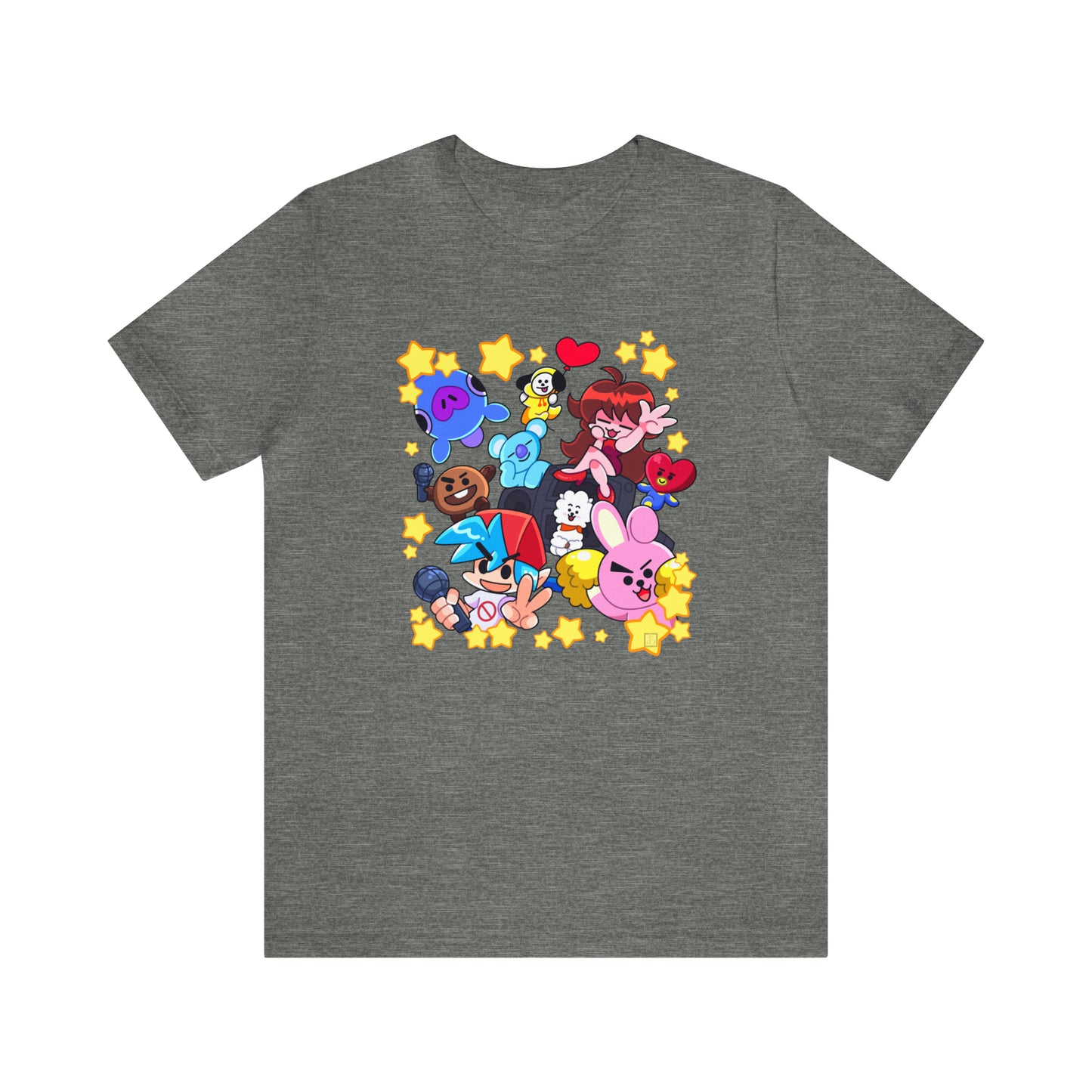 Vibrant Cartoon Crossover T-Shirt