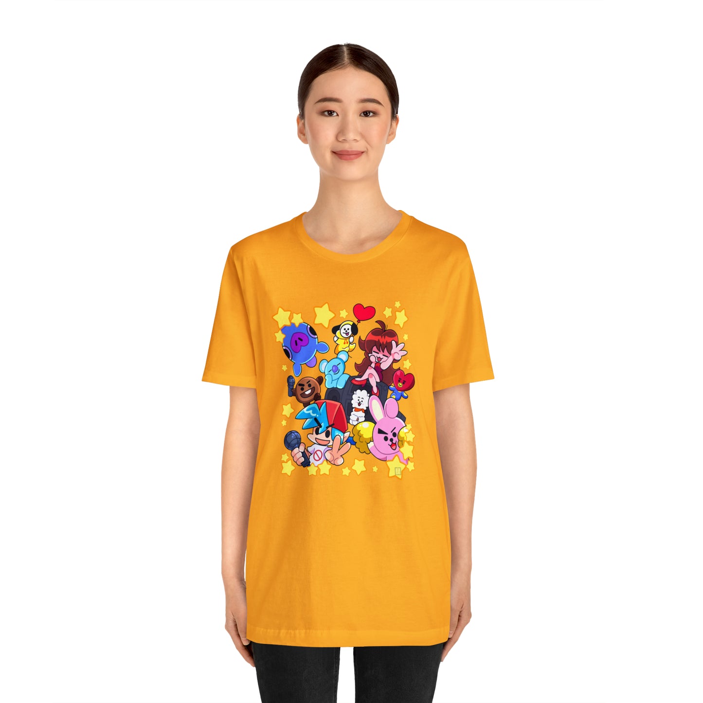 Vibrant Cartoon Crossover T-Shirt