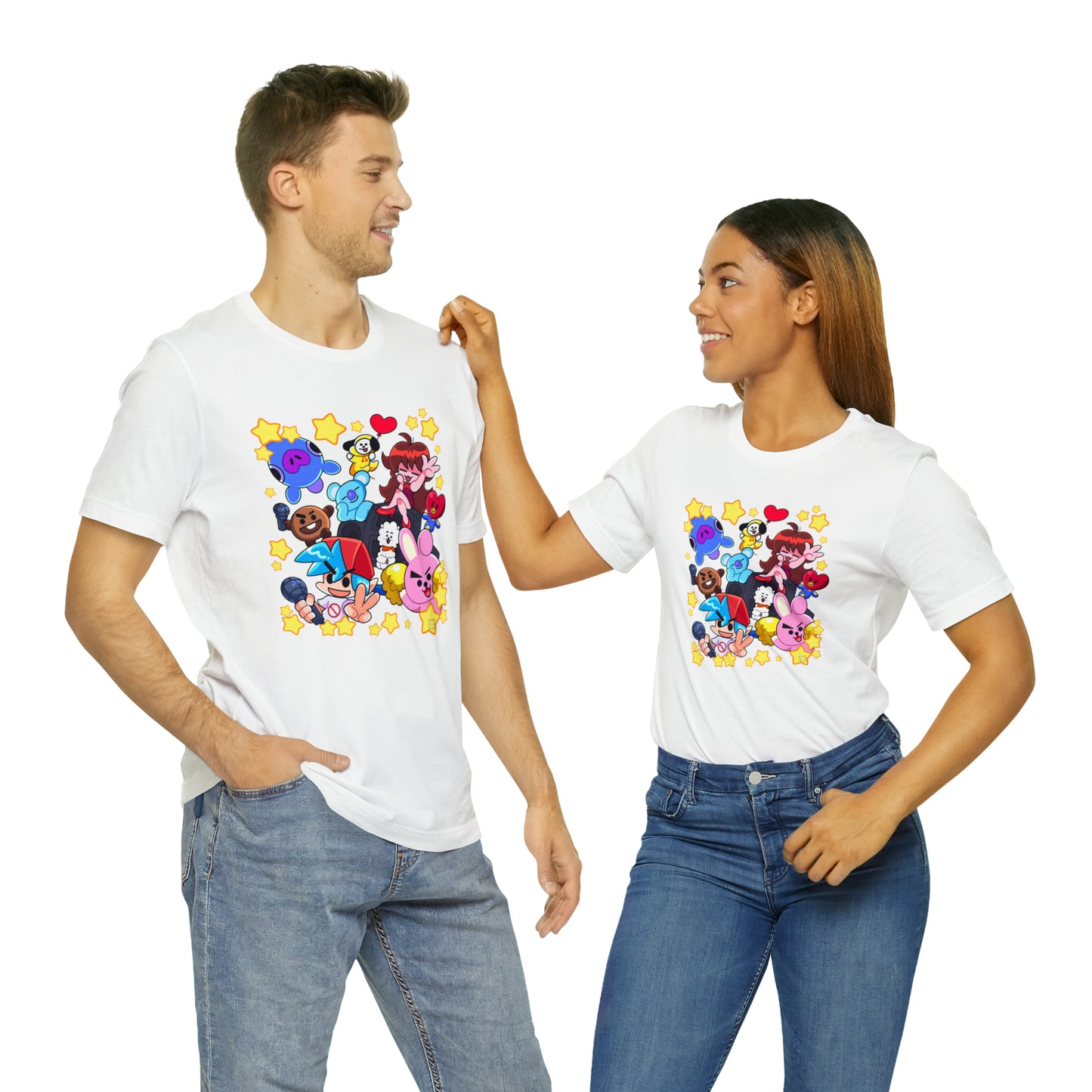 Vibrant Cartoon Crossover T-Shirt