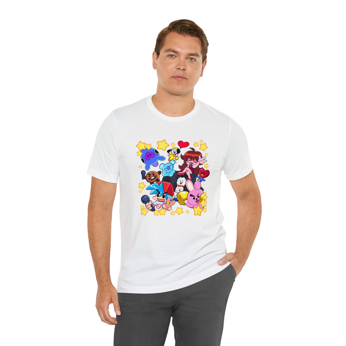 Vibrant Cartoon Crossover T-Shirt