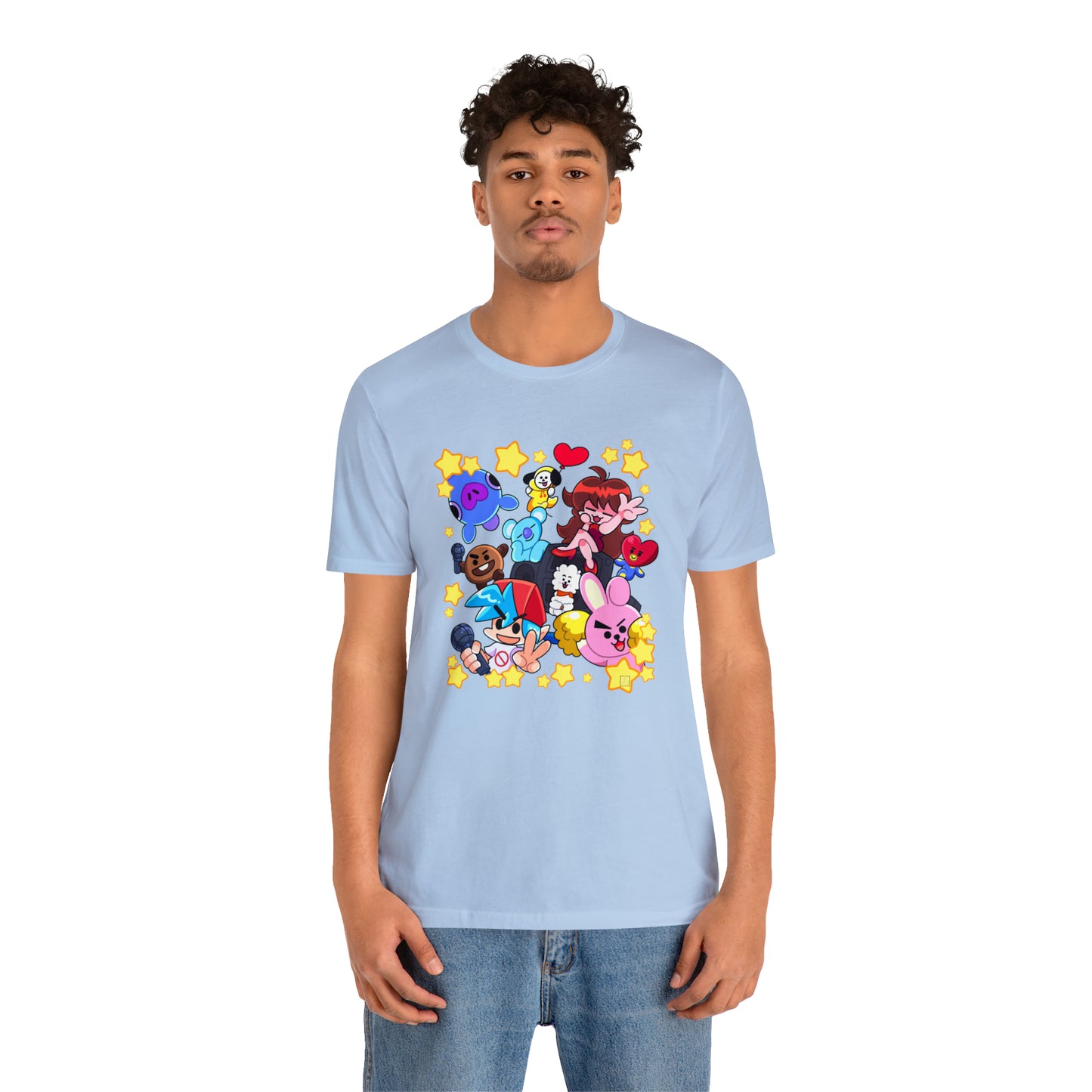 Vibrant Cartoon Crossover T-Shirt