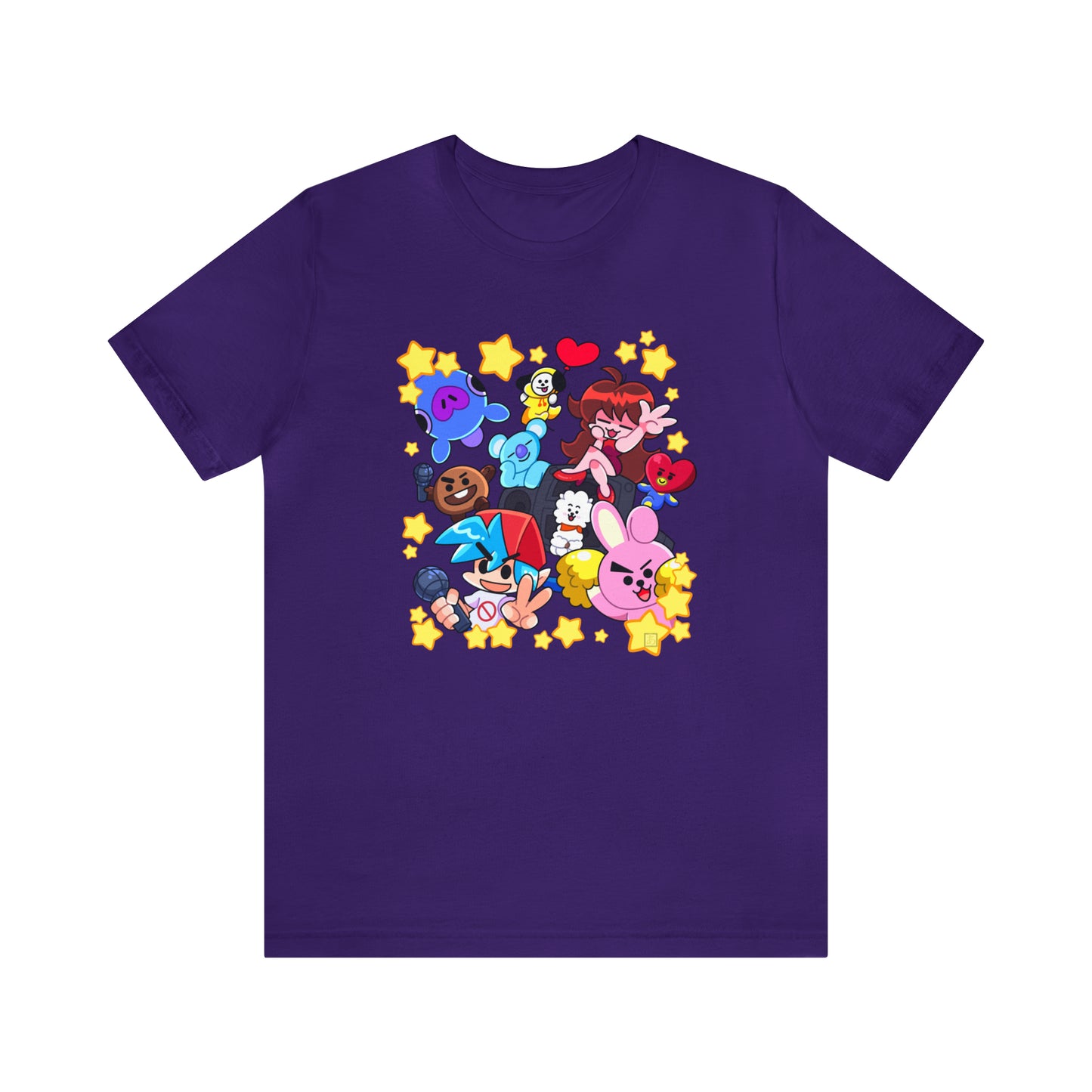 Vibrant Cartoon Crossover T-Shirt