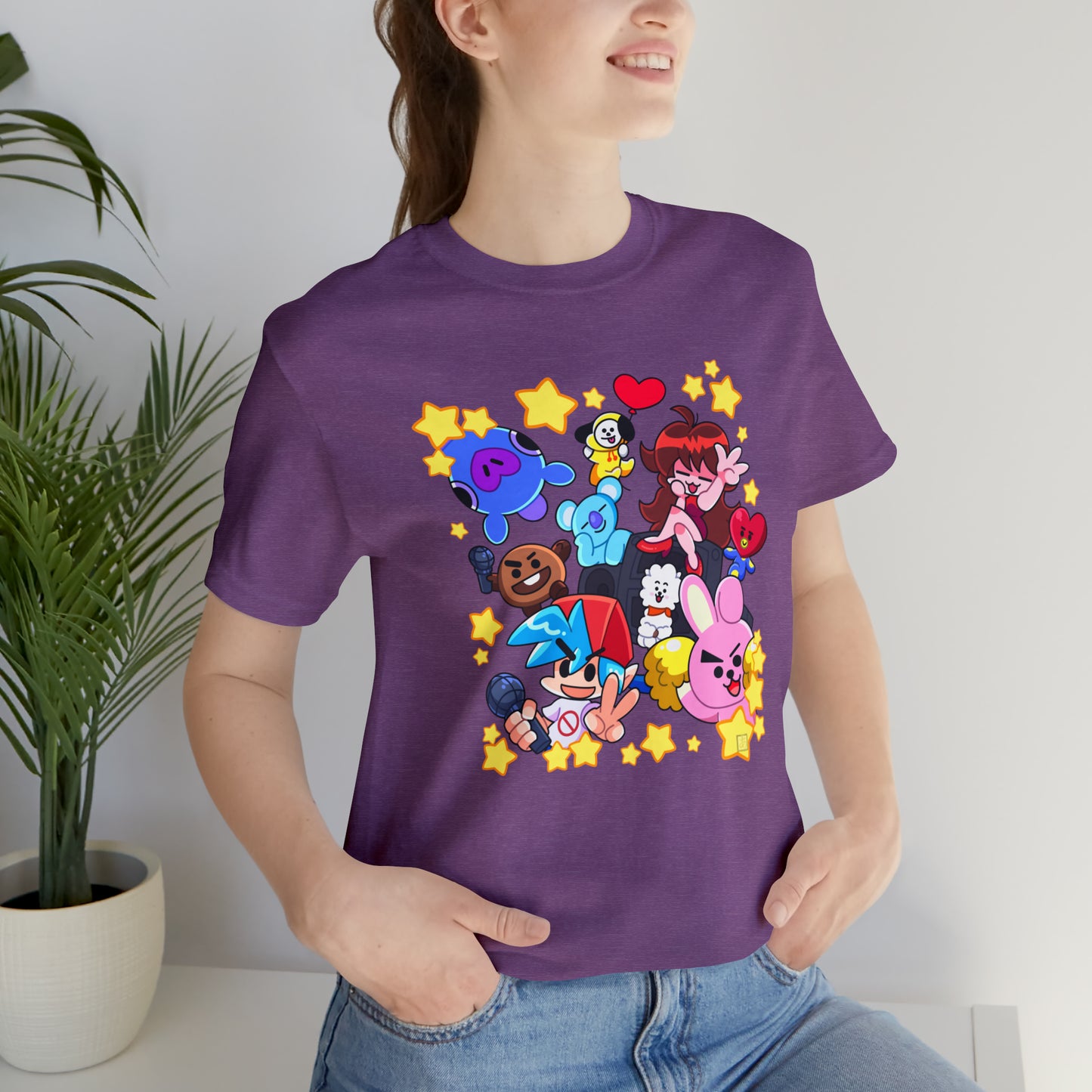 Vibrant Cartoon Crossover T-Shirt