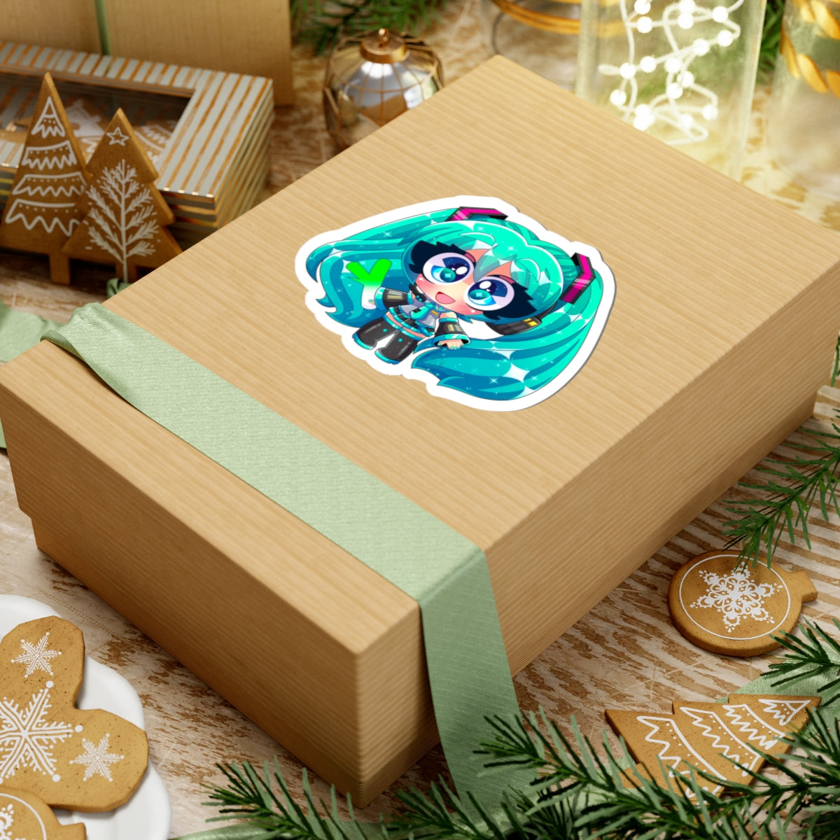 Chibi Hatsune Miku Kiss-Cut Sticker