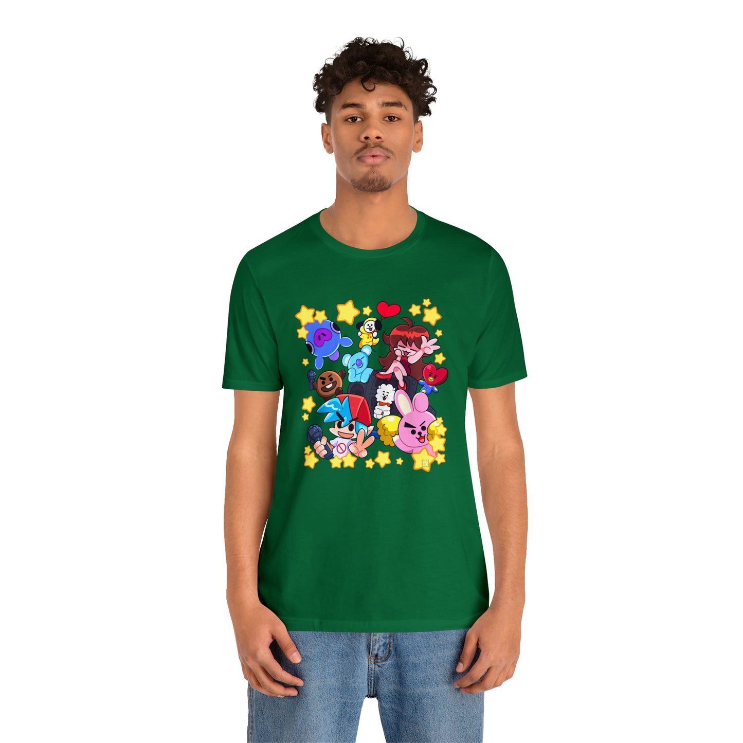 Vibrant Cartoon Crossover T-Shirt