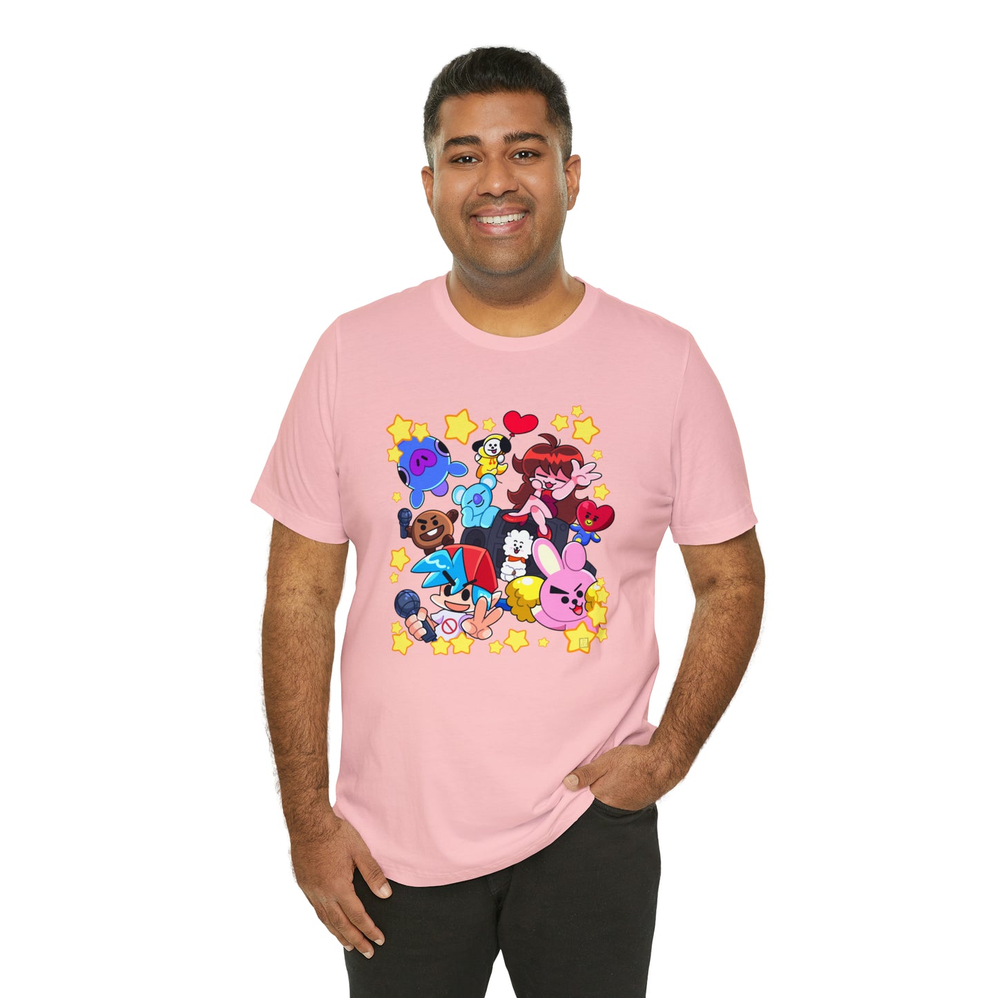 Vibrant Cartoon Crossover T-Shirt