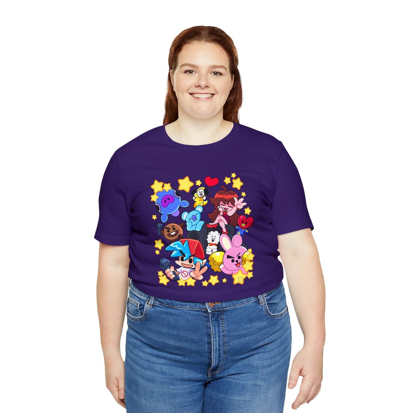 Vibrant Cartoon Crossover T-Shirt