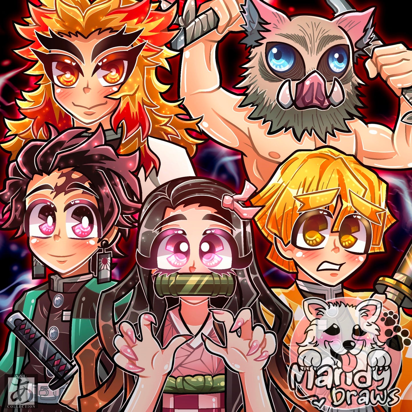 Demon Slayer Fanart Youth Tee