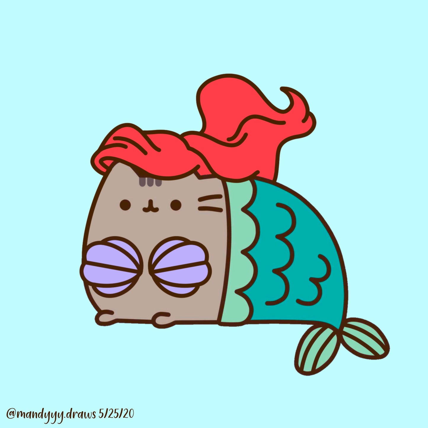 Pusheen the Mermaid Youth T-Shirt