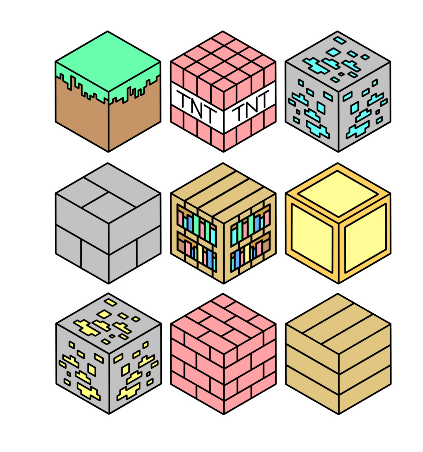 Minecraft Blocks Tshirt