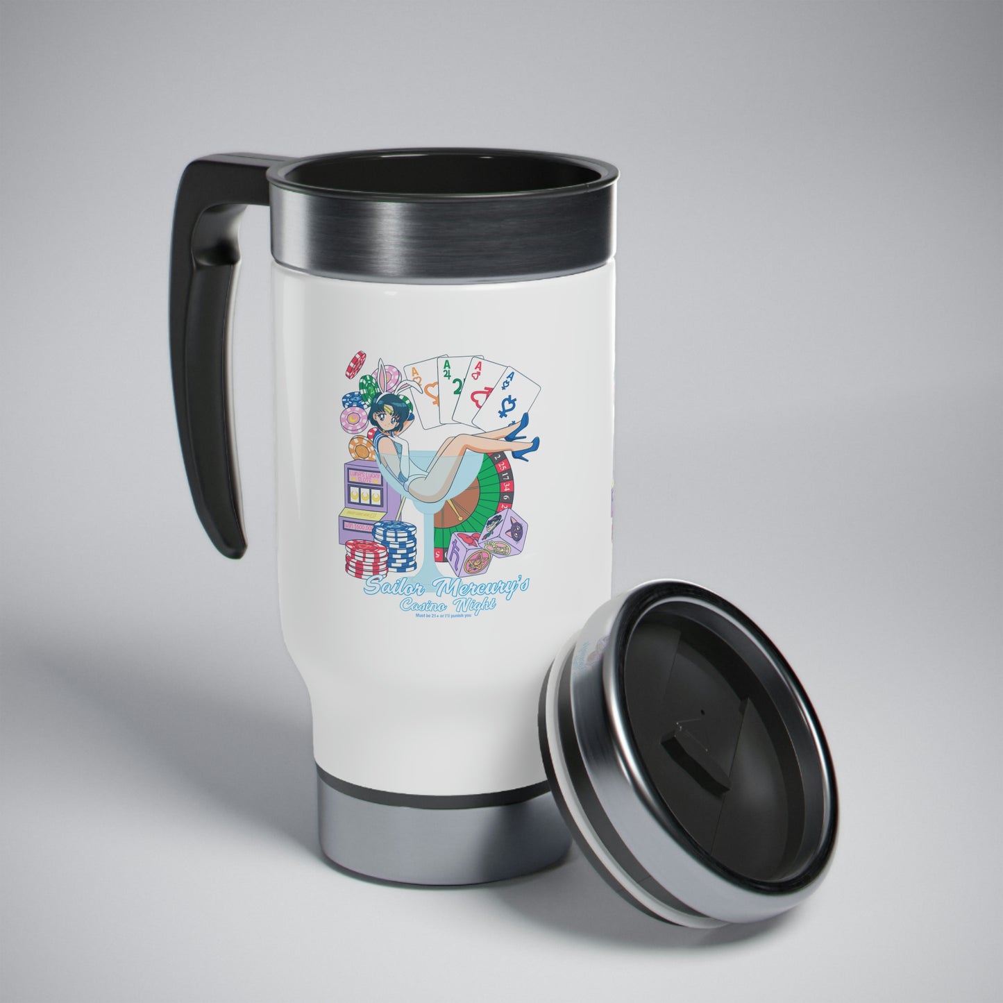 Sailor Mercury Stainless Steel Travel Mug with Handle