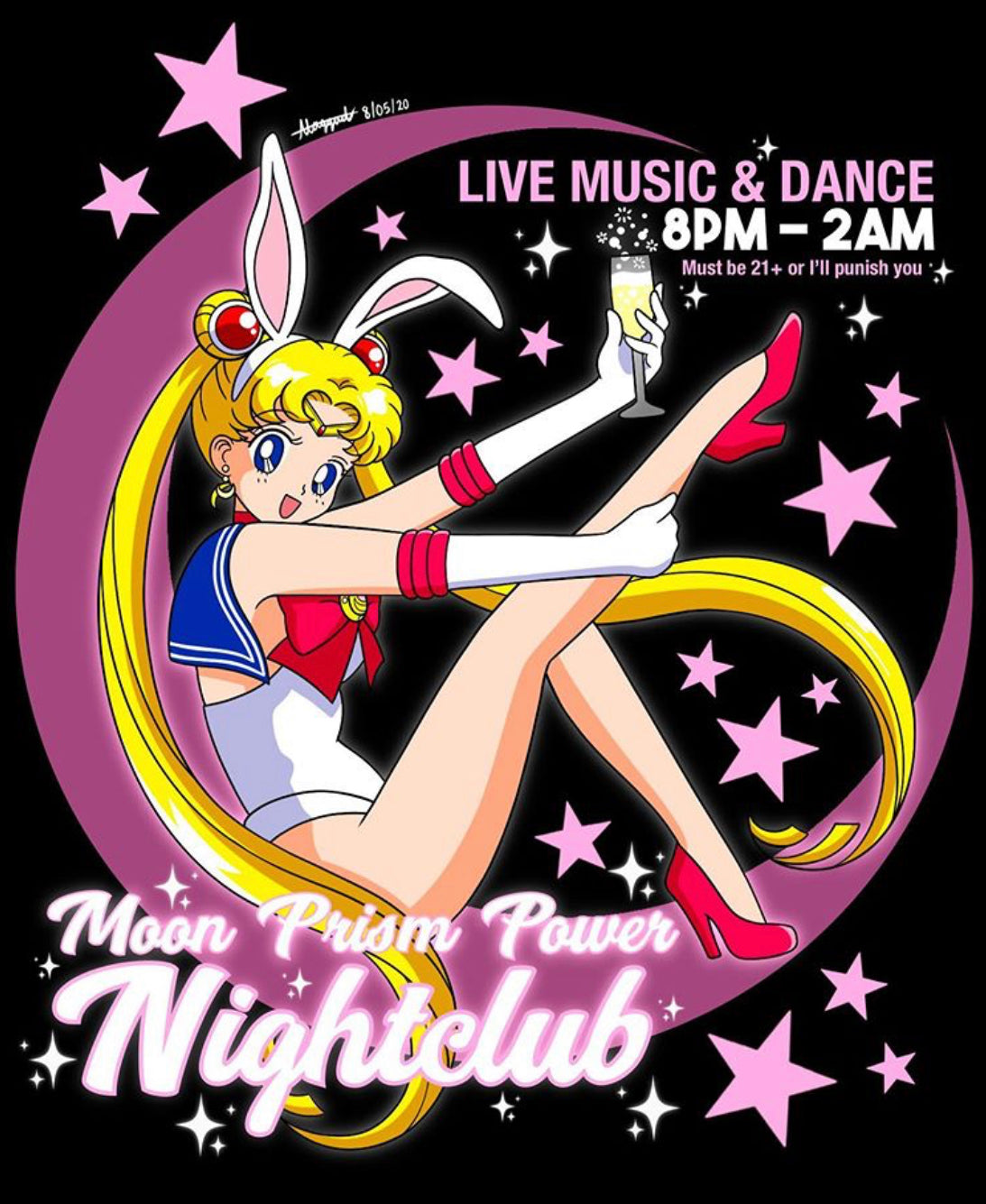 Moon Prism Power Nightclub Unisex T-Shirt