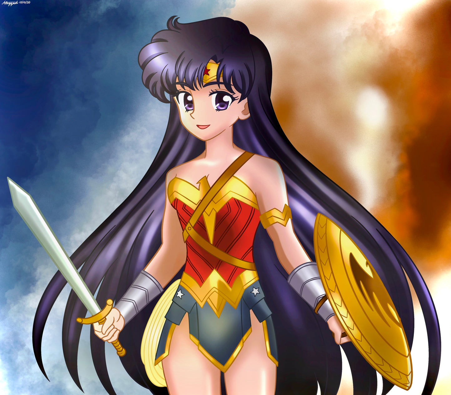 Girl Power Sailor Mars as Wonder Woman Unisex T-Shirt
