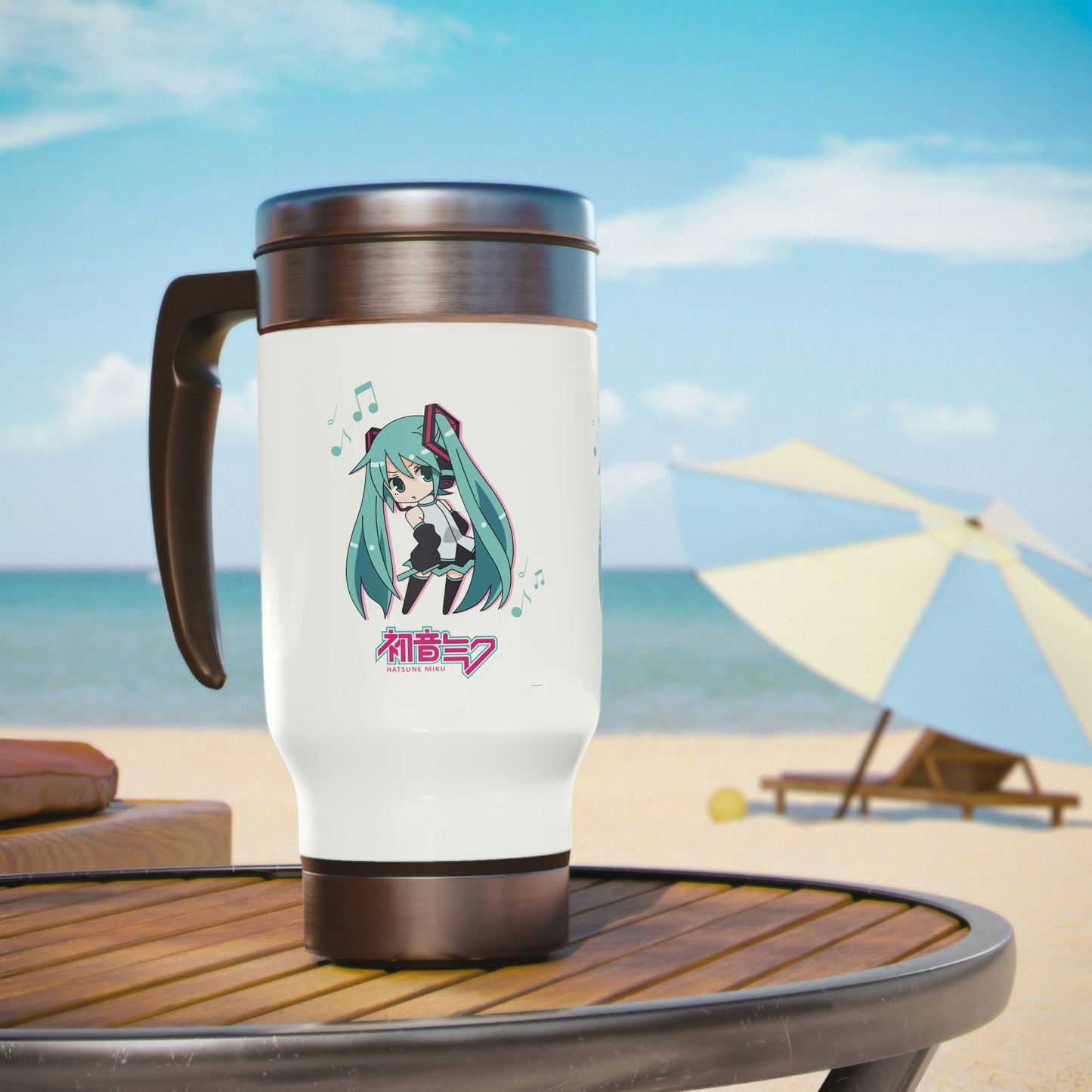 Chibi Miku Stainless Steel Travel Mug with Handle