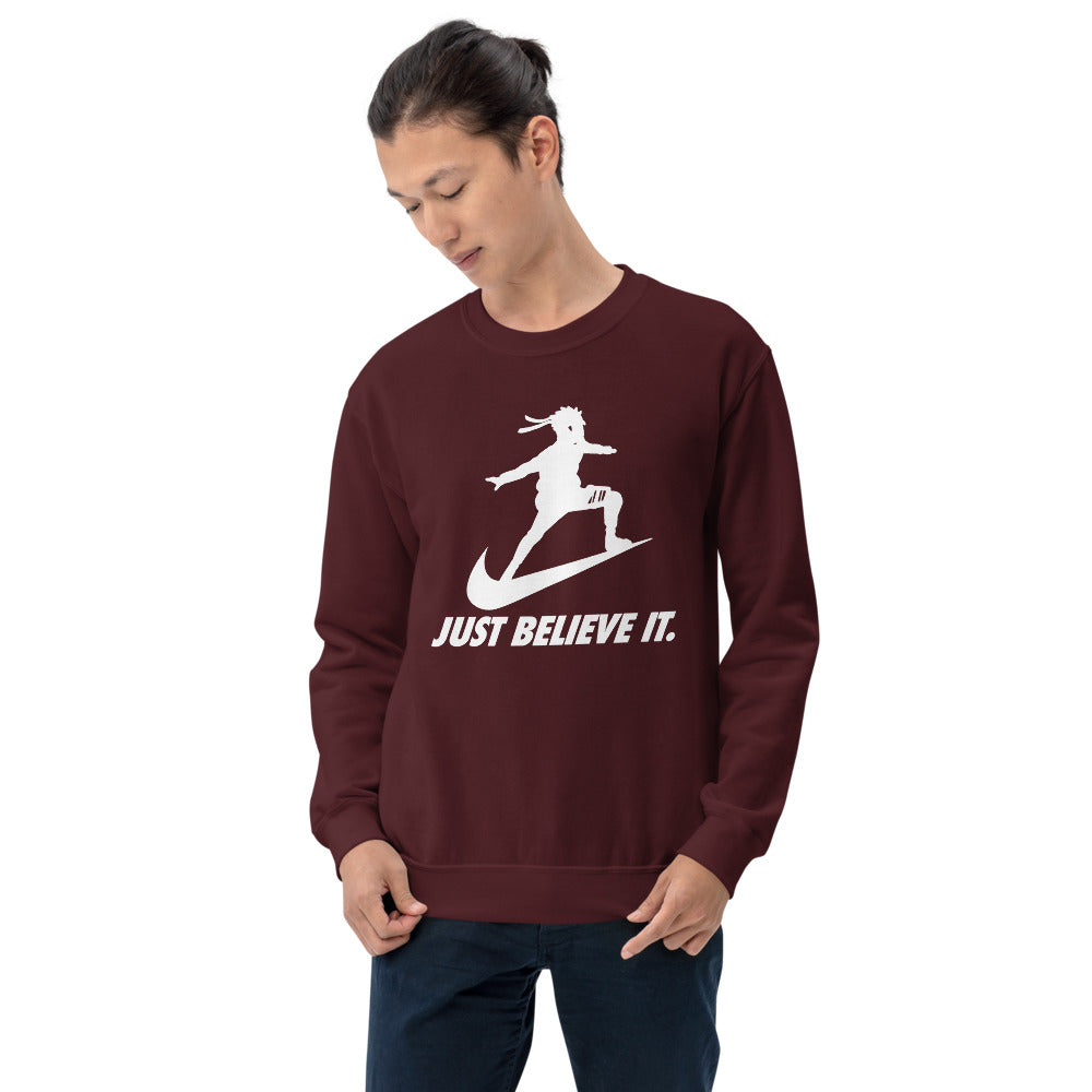 Nike Spoof Parody 'Just Believe It' Sweatshirt for Unisex