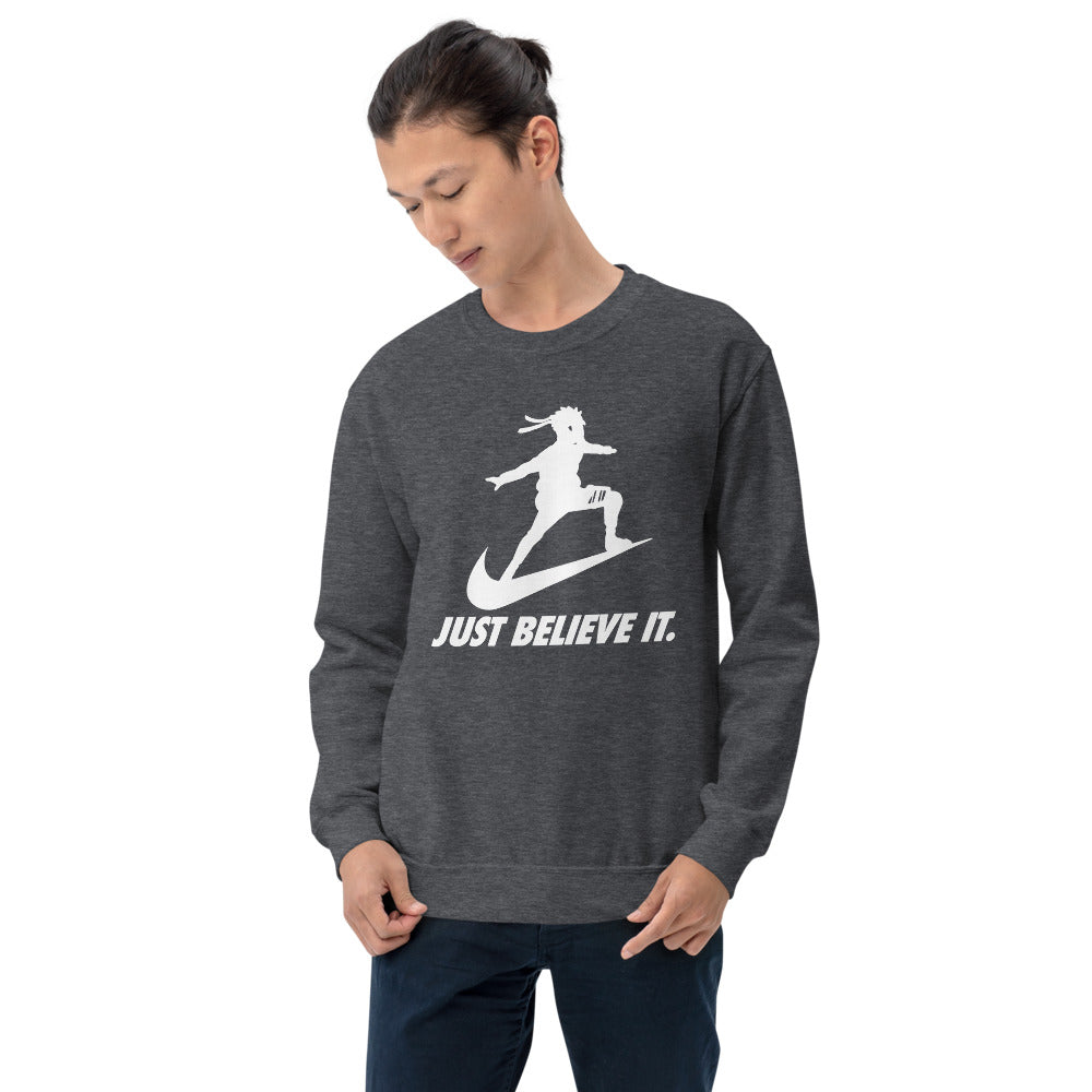 Nike Spoof Parody 'Just Believe It' Sweatshirt for Unisex