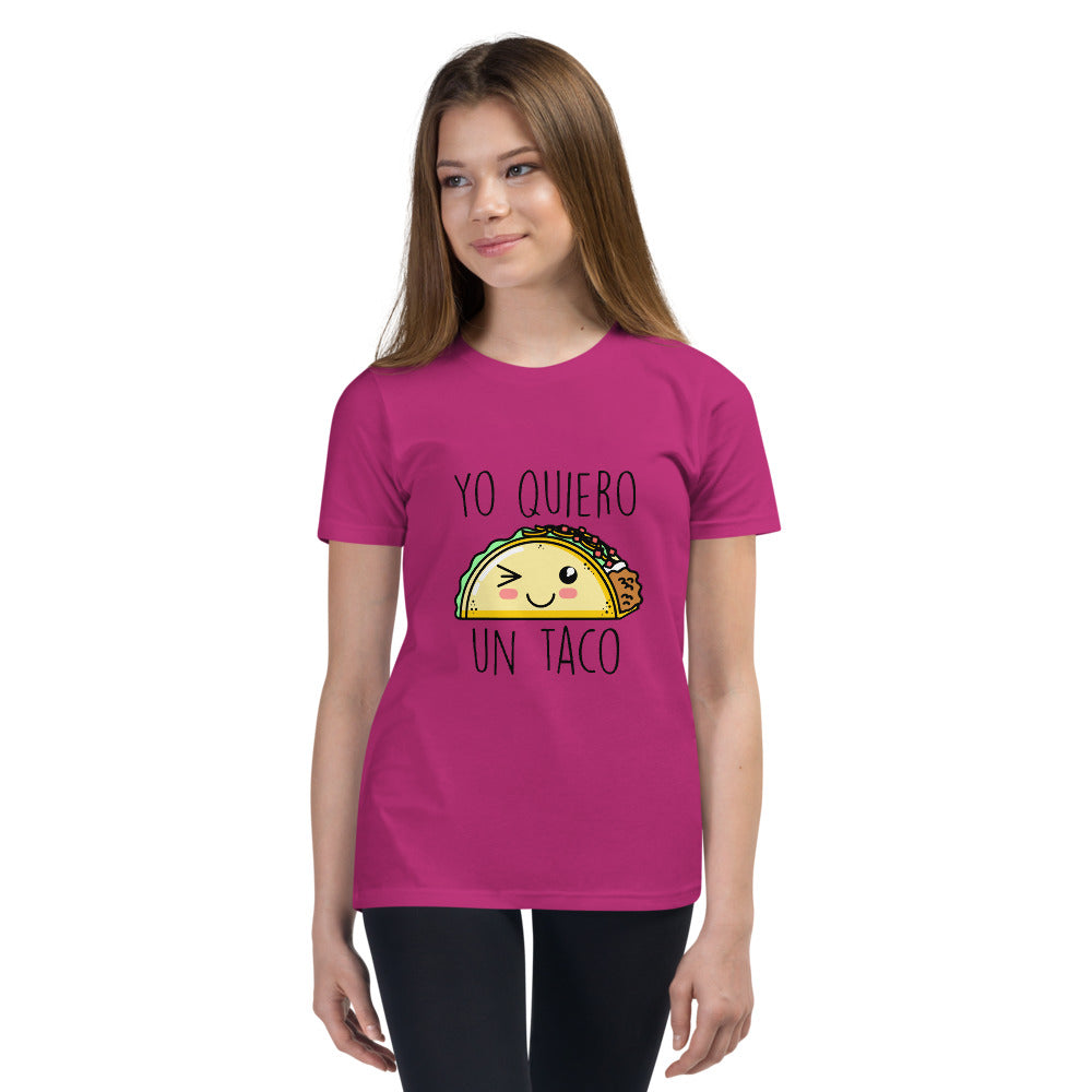 Kawaii Taco Youth Short Sleeve T-Shirt