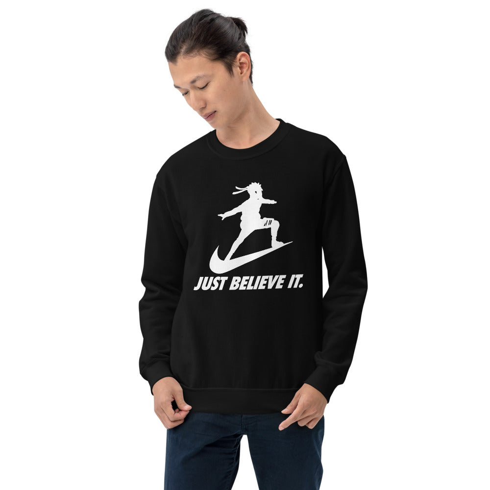 Nike Spoof Parody 'Just Believe It' Sweatshirt for Unisex