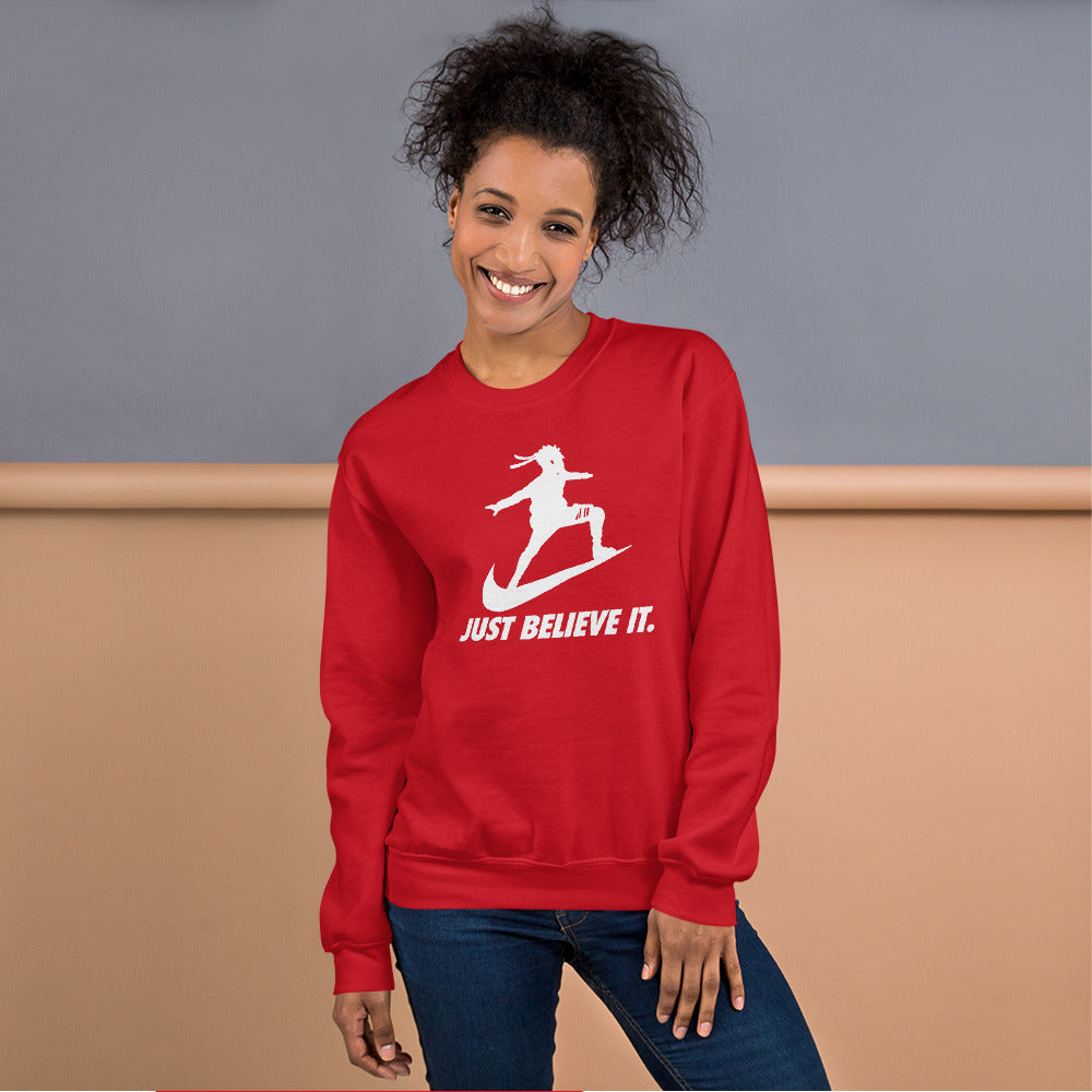 Nike Spoof Parody 'Just Believe It' Sweatshirt for Unisex