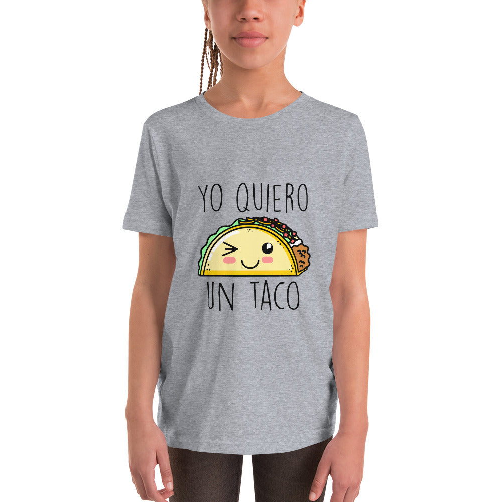 Kawaii Taco Youth Short Sleeve T-Shirt
