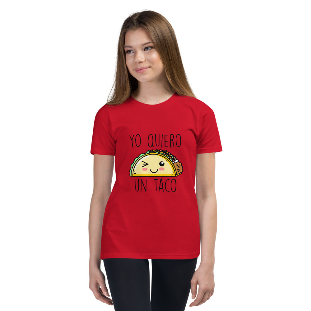 Kawaii Taco Youth Short Sleeve T-Shirt