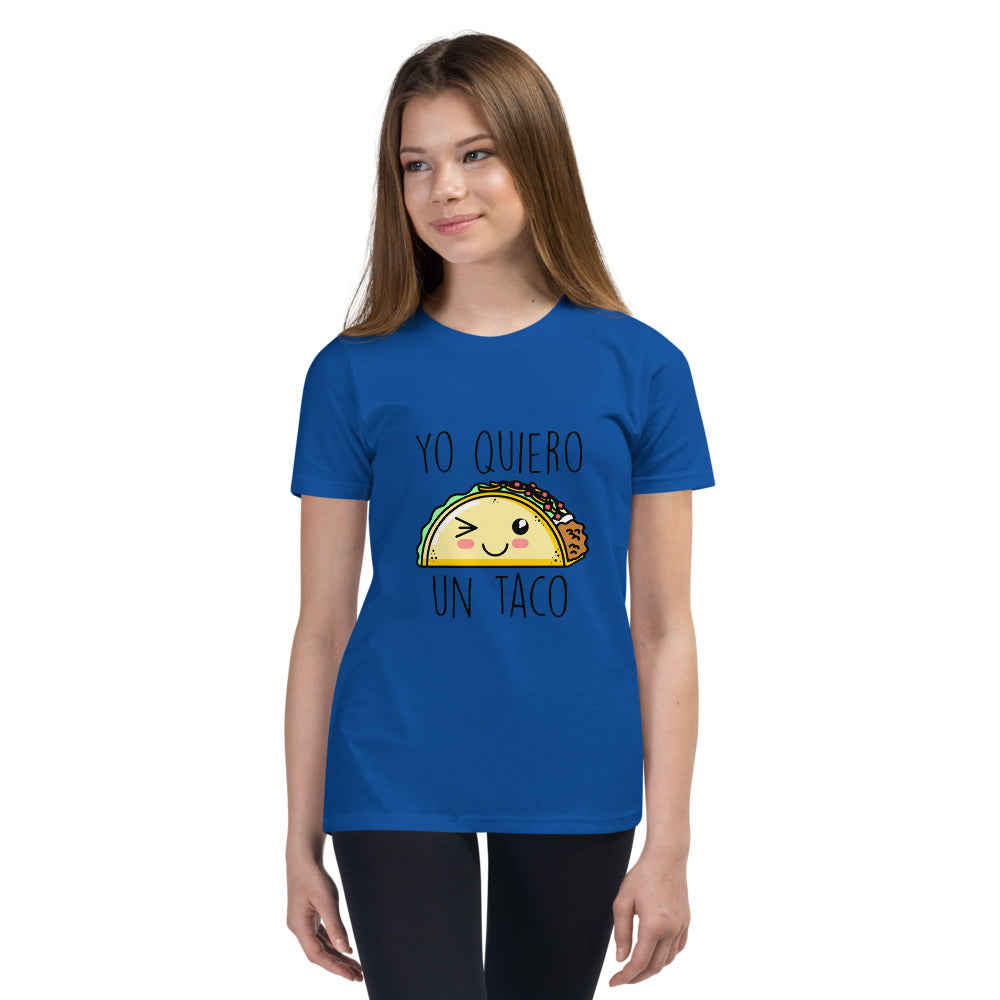 Kawaii Taco Youth Short Sleeve T-Shirt