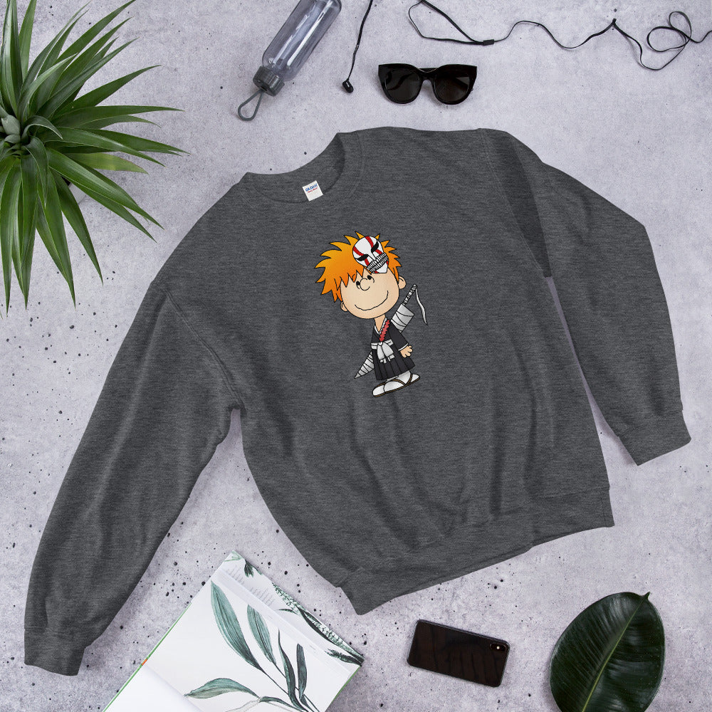 Ichigo Kurosaki in Peanuts style Sweatshirt