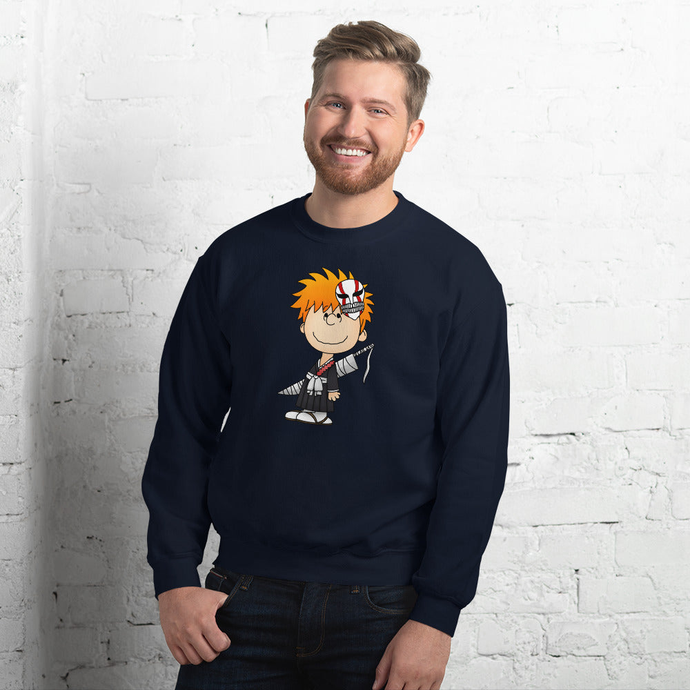 Ichigo Kurosaki in Peanuts style Sweatshirt