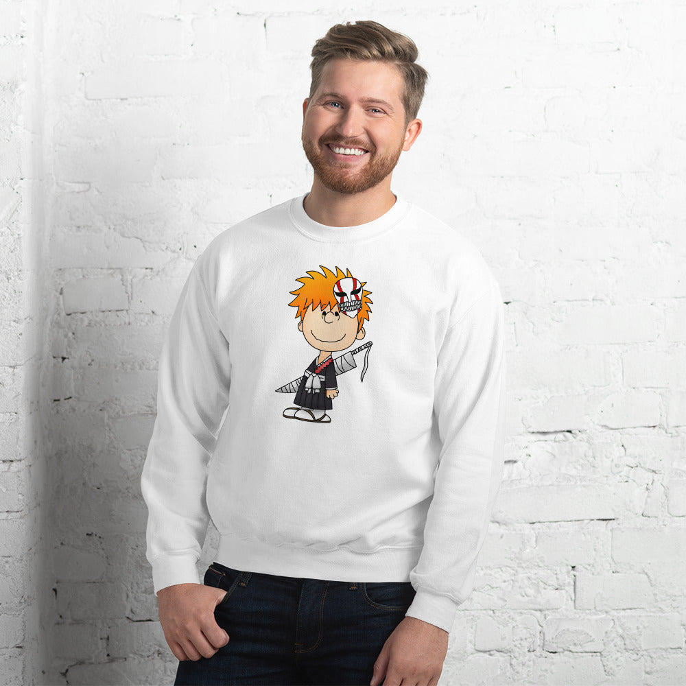Ichigo Kurosaki in Peanuts style Sweatshirt