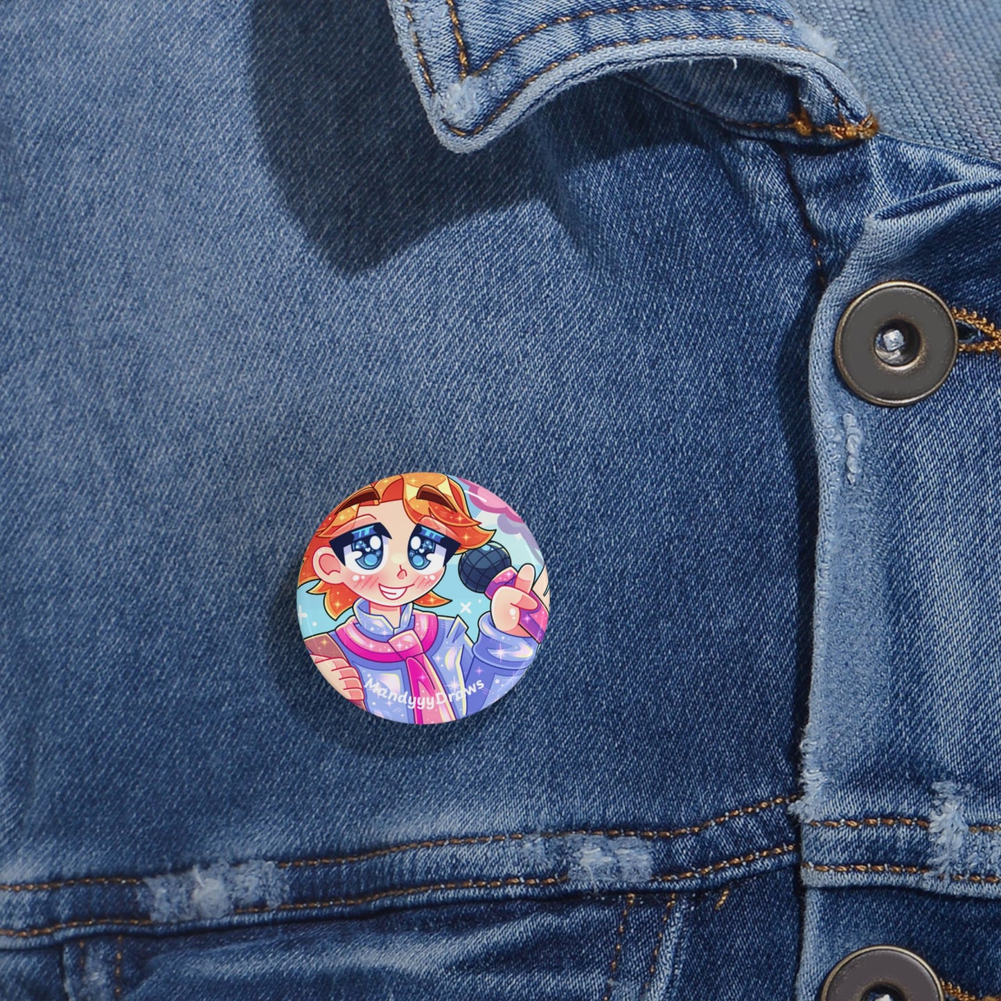 Senpai FNF Button Pin