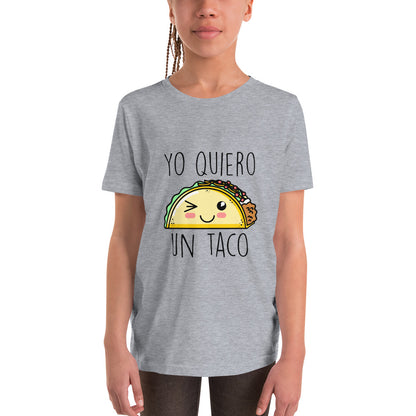 Kawaii Taco Youth Short Sleeve T-Shirt
