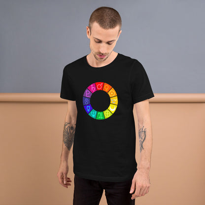 Sailor Moon Color Wheel Symbols Unisex T shirt