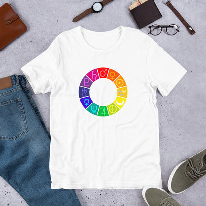 Sailor Moon Color Wheel Symbols Unisex T shirt