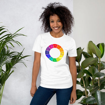 Sailor Moon Color Wheel Symbols Unisex T shirt