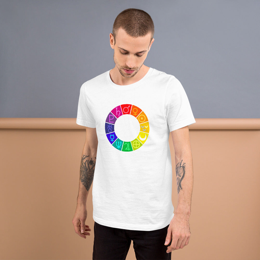 Sailor Moon Color Wheel Symbols Unisex T shirt