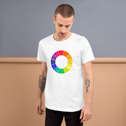 Sailor Moon Color Wheel Symbols Unisex T shirt